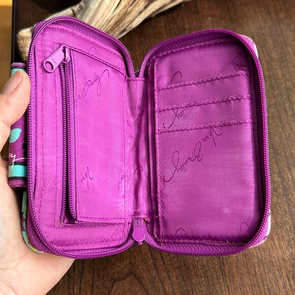 Vera Bradley Zip Wristlet Wallet in the Flutterby pattern - Picture 4 of 8